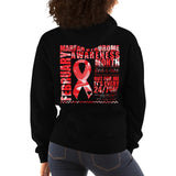 February Marfan Syndrome Awareness Month/WARRIOR Marble Print Unisex Hoodie
