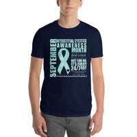 September Interstitial Cystitis Awareness/WARRIOR Tie Dye Print Short-Sleeve T-Shirt