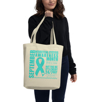 September Interstitial Cystitis Awareness/WARRIOR Eco Tote Bag