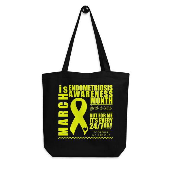 March Endometriosis Awareness Month/WARRIOR Eco Tote Bag
