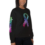 Chronic Hope Spoonspirations Ribbon Sleeve Print Unisex Sweatshirt