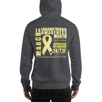 March Endometriosis Awareness Month/SUPPORTER Marble Print Unisex Hoodie