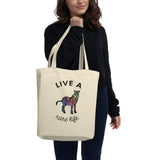 Live A Rare Life Zebra Eco Tote Bag