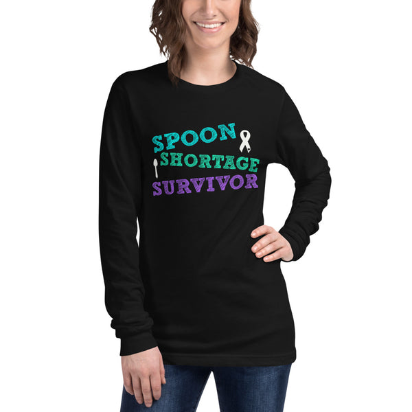 Spoon Shortage Survivor Unisex Long Sleeve Tee