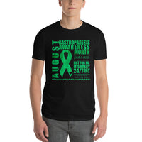 August Gastroparesis Awareness Month/WARRIOR Tie Dye Print Short-Sleeve T-Shirt