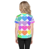 Awareness Ribbon Hearts All Over Print Kids T-Shirt