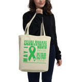 May Celiac Disease Awareness WARRIOR Print Eco Tote Bag