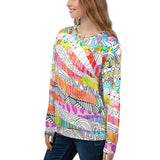Zebra Zentangle Stripes All Over Print Unisex Sweatshirt