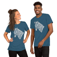 Fight Like A Zebra Zentangle Short-Sleeve Unisex T-Shirt