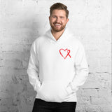 February Marfan Syndrome Awareness Month/SUPPORTER Marble Print Unisex Hoodie