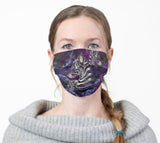 Dark Purple Zebra Face Mask